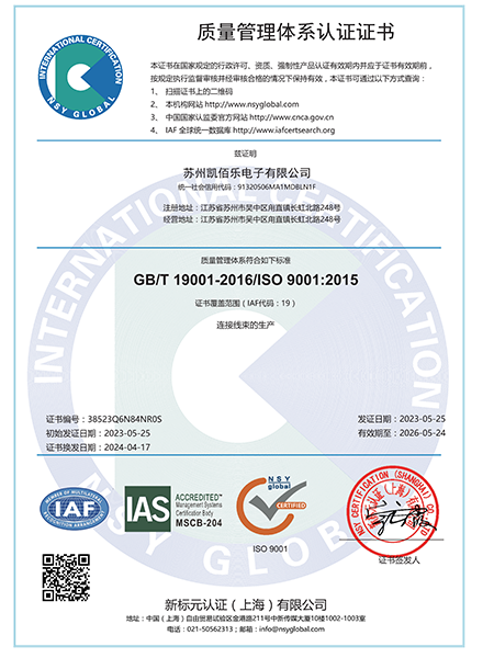 ISO9001证书 中文